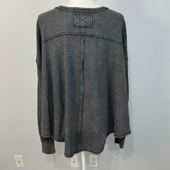 Free People We The Free Coraline Thermal Classic Waffle Knit Relaxed Fit Size XS - Picture 6 of 13